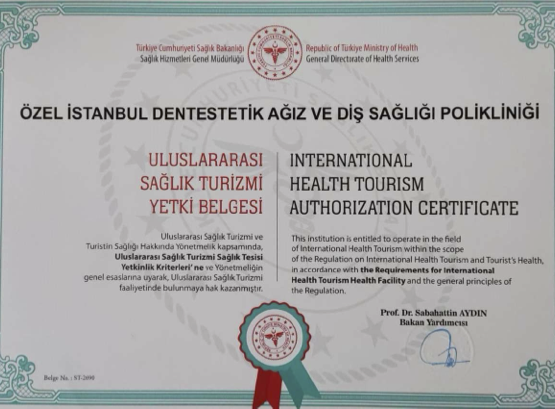 Hakkımızda 11 DENTESTETIK TURIZM YETKI BELGESI 1